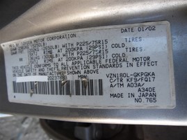 2002 Toyota 4Runner SR5 Silver 3.4L AT 2WD #Z22035